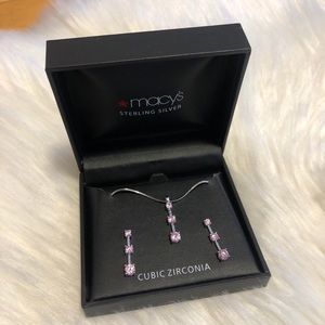 Macy’s sterling silver jewelry set
